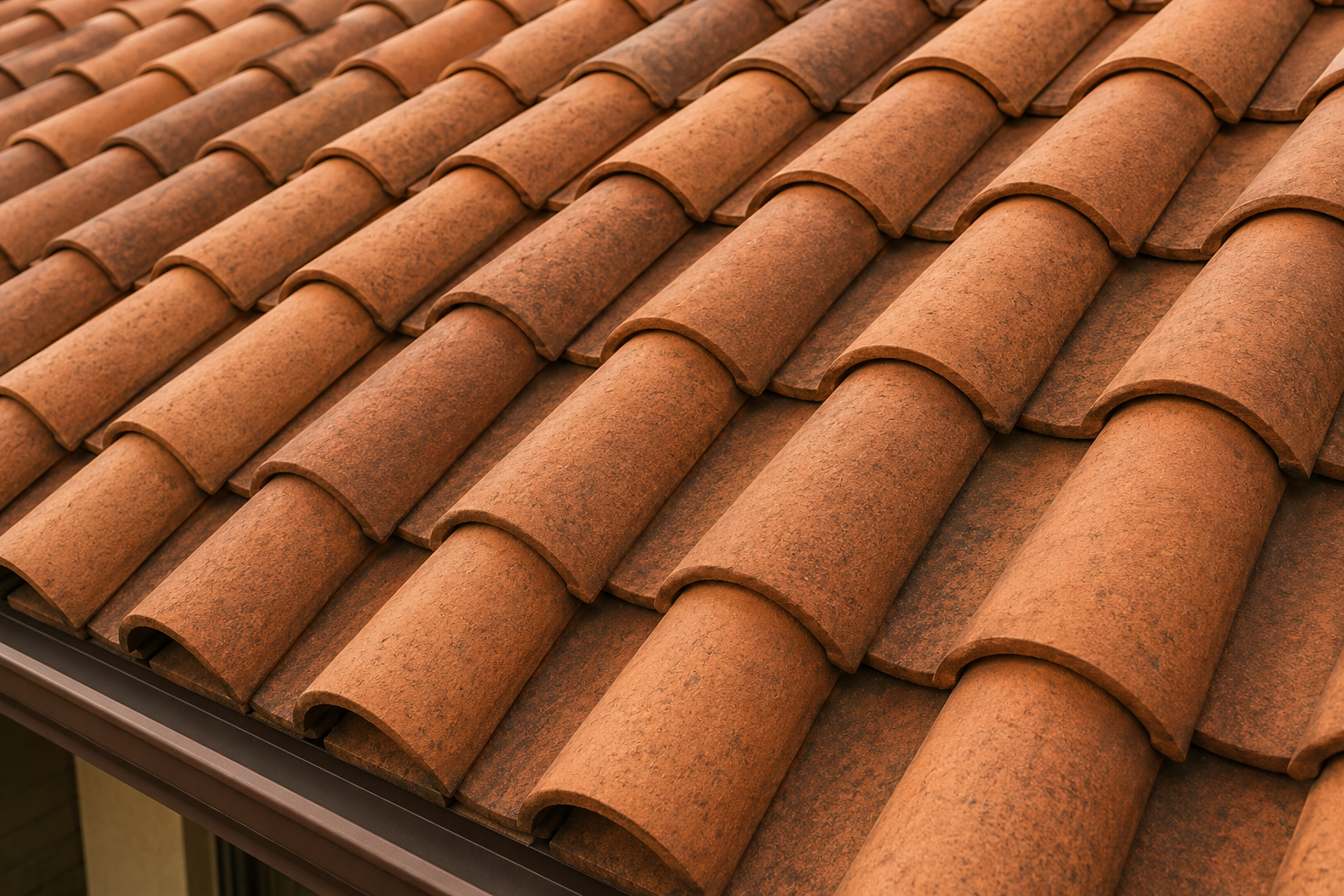 Clay tile roof texture