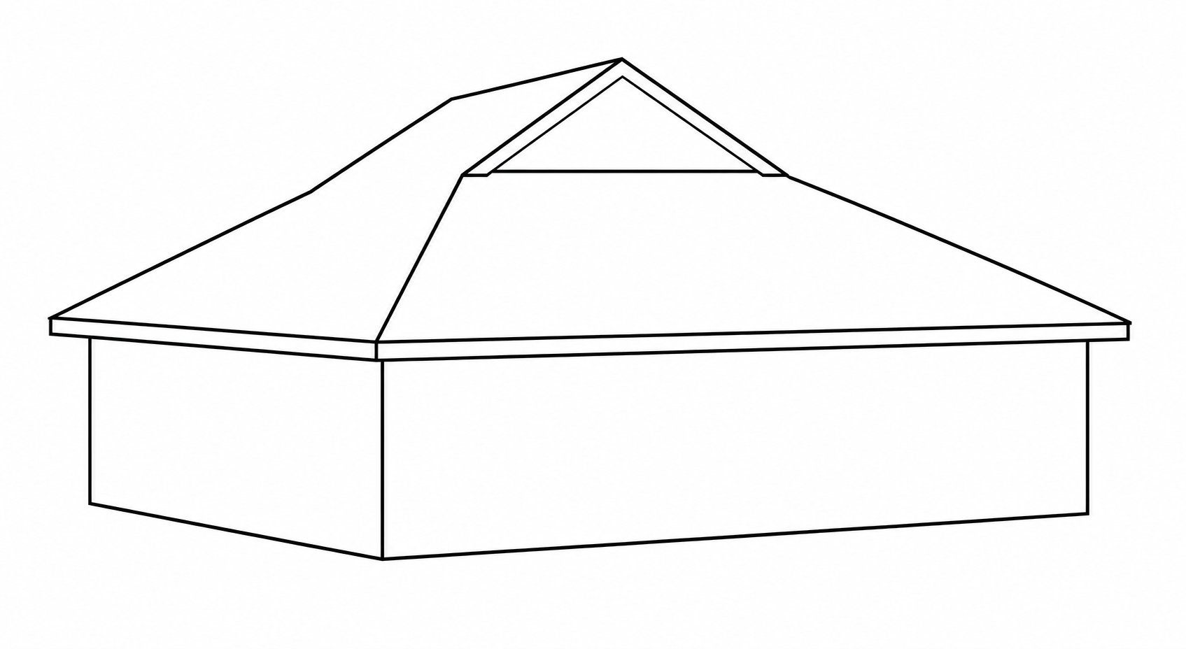 Dutch gable roof line drawing