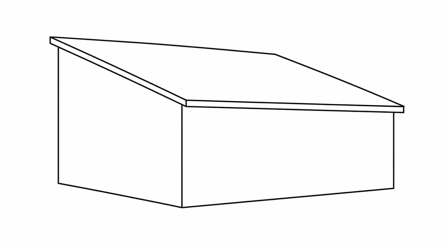 Shed roof line drawing